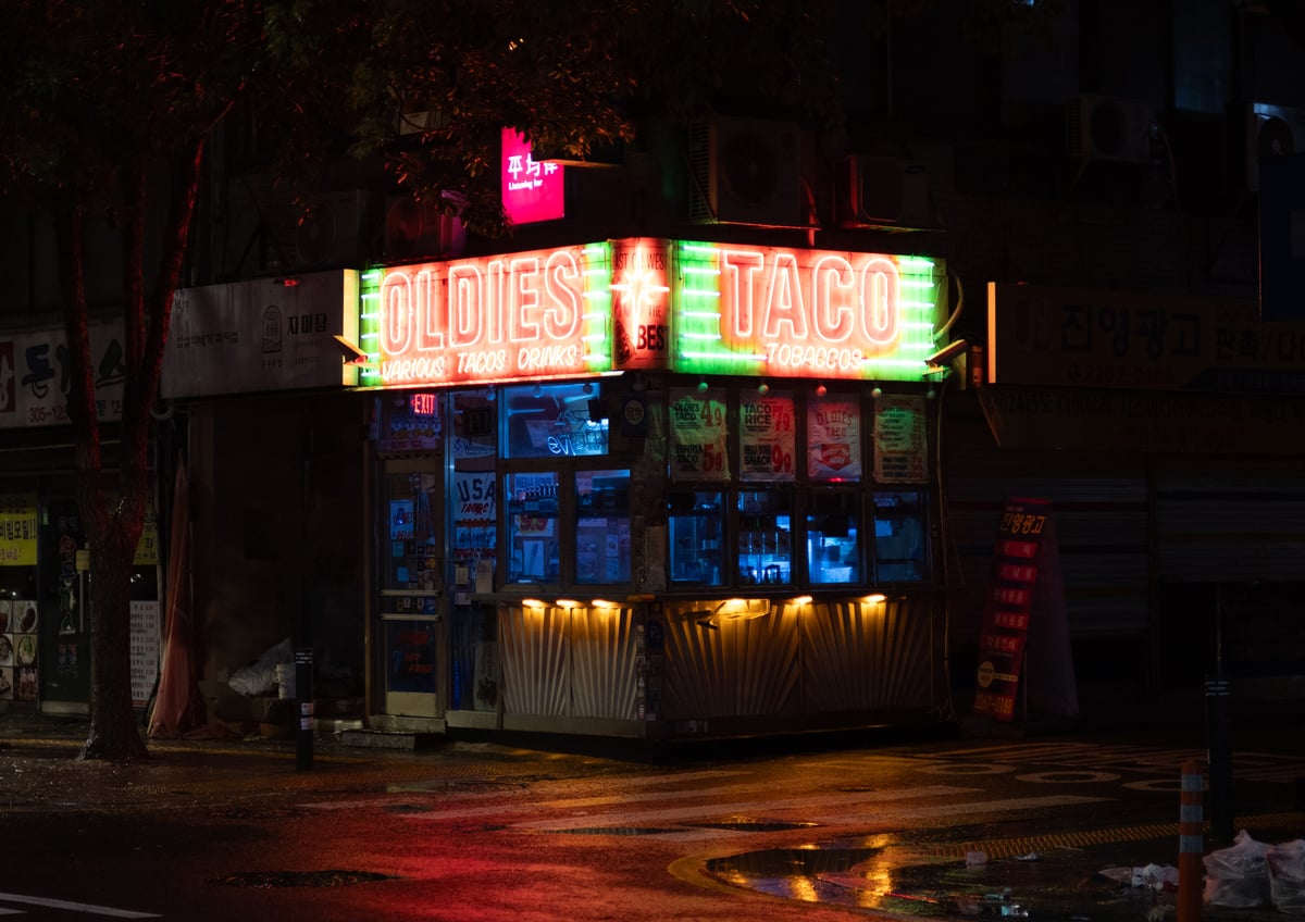 La taquería a oscuras